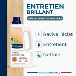 ENTRETIEN BRILLANT STRATIFÉ 1 LITRE DILUÉ  ± 700M²