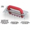 PLATOIR A COLLE INOX DENTS EN DEMI LUNE