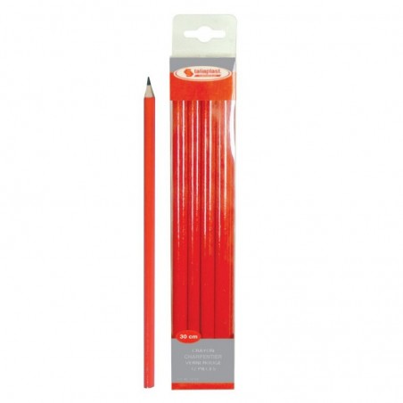 CRAYON CHARPENTIER ROUGE BOITE X12