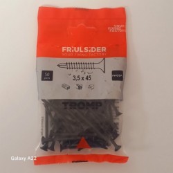 VIS PLACO AUTOPERCEUSE Ø3,5X45MM x50 PIECES