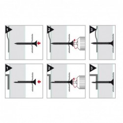 VIS PLACO AUTOPERCEUSE Ø3,5X45MM x50 PIECES