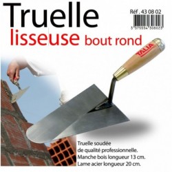TRUELLE ITALIENNE RONDE 200MM MANCHE BOIS 469