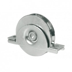 ROUE GORGE 1/2 ROND Ø120MM+SUPPORT INTÉRIEUR