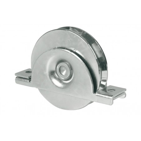 ROUE GORGE 1/2 ROND Ø120MM+SUPPORT INTÉRIEUR