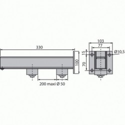 GUIDE SUPERIEUR 2 OLIVES REGLABLE A VISSER 1053
