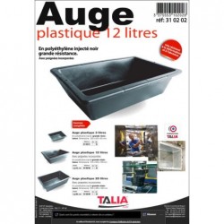 AUGE PLASTIQUE NOIRE 12 LITRES