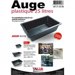 AUGE PLASTIQUE NOIRE 25LITRES