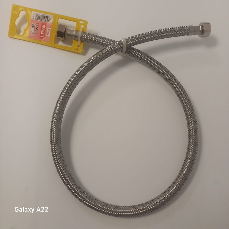 FLEXIBLE INOX 8MM FEMELLE / FEMELLE 3/8" 80CM