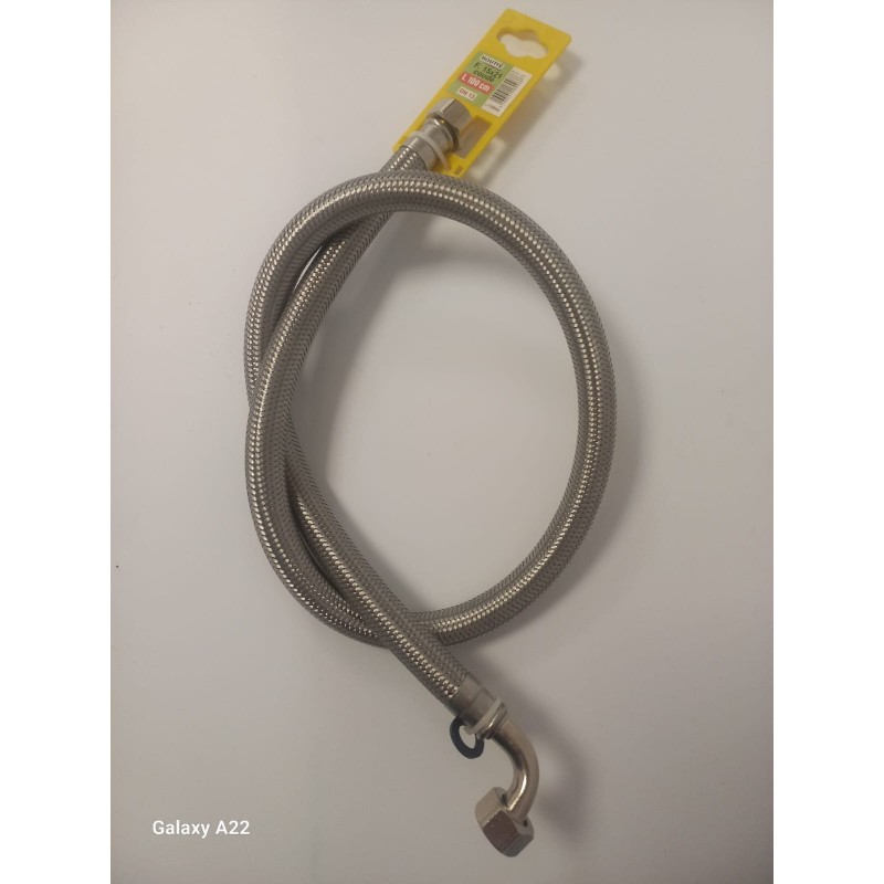 FLEXIBLE INOX FEMELLE / FEMELLE COUDE 1/2" 100CM