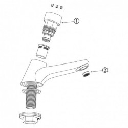 TEMPOSTOP ~7s ROBINET DE LAVABO M1/2