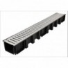 CANIVEAU GRILLE PASSERELLE NOIRE 1M HT 100MM