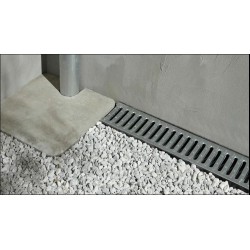 CANIVEAU GRILLE PASSERELLE NOIRE 1M HT 100MM