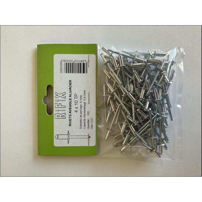 RIVET AVEUGLE 4 X 10 /100 PCS