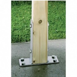 ANCRE POTEAU A VISSER 91mm BASE 210x65x6MM