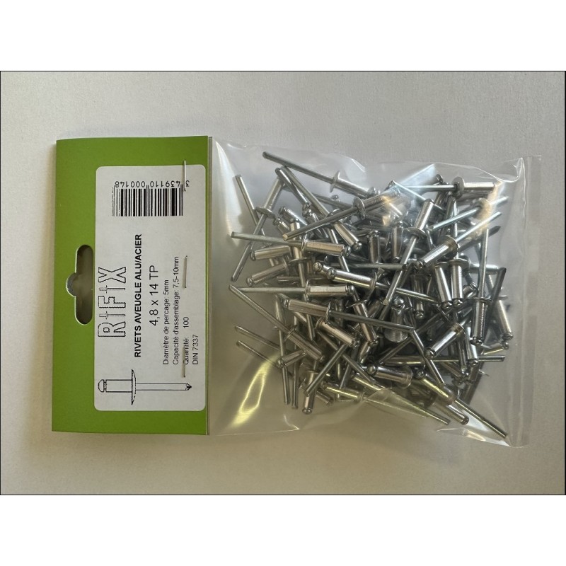 RIVET AVEUGLE 4,8 X 14 /100 PCS