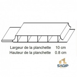 LAMBRIS PVC 6M LARGEUR 10CM
