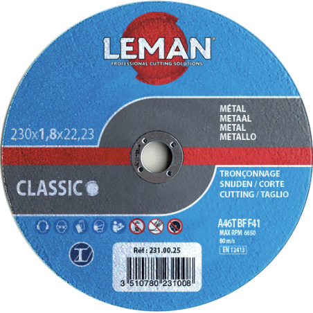 DISQUE TRONÇONNAGE Ø230 x 1,8MM