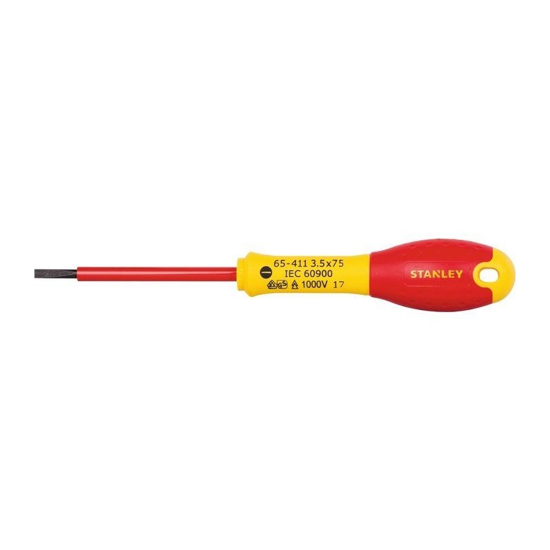 TOURNEVIS 1000V ISOLE PLAT 3.5X75MM STANLEY