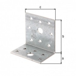 EQUERRE ASSEMBLAGE INEGALE  60X40X60X2.5MM