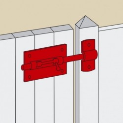 VERROU DE BOX AVEC GACHE 100 MM Ø 10