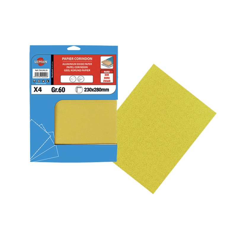 PAPIER CORINDON JAUNE 280 X 230 GRAIN 80