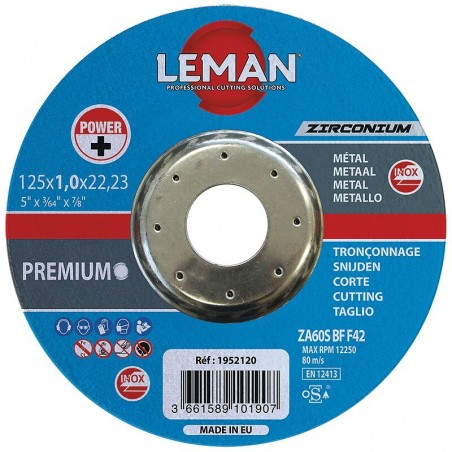 DISQUE TRONÇONNAGE INOX Ø125 x 1MM