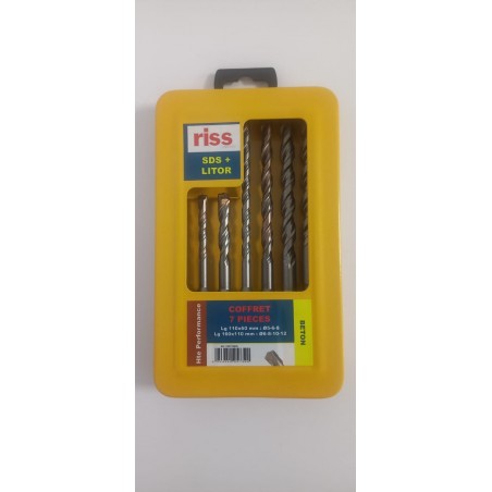 COFFRET 7 FORETS BETON SDS+ LITOR Ø 5 A 12 MM