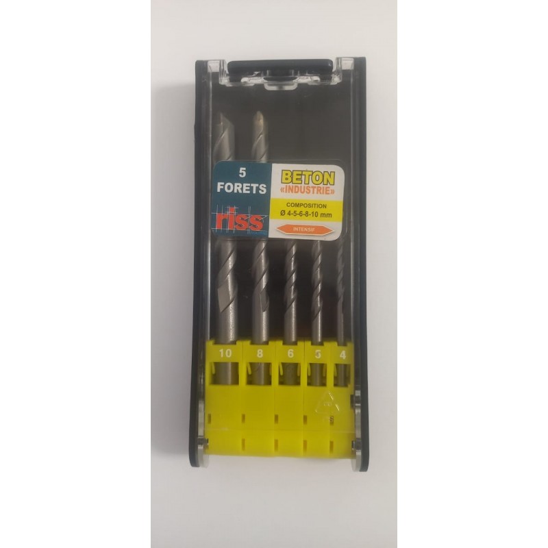 COFFRET 5 FORETS BETON SDS+ Ø 4 A 10 MM