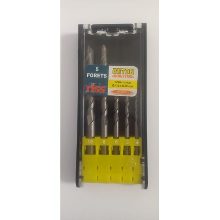 COFFRET 5 FORETS BETON SDS+ Ø 4 A 10 MM