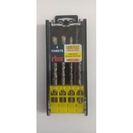 COFFRET 8 FORETS BETON SDS+ Ø 3 A 10 MM