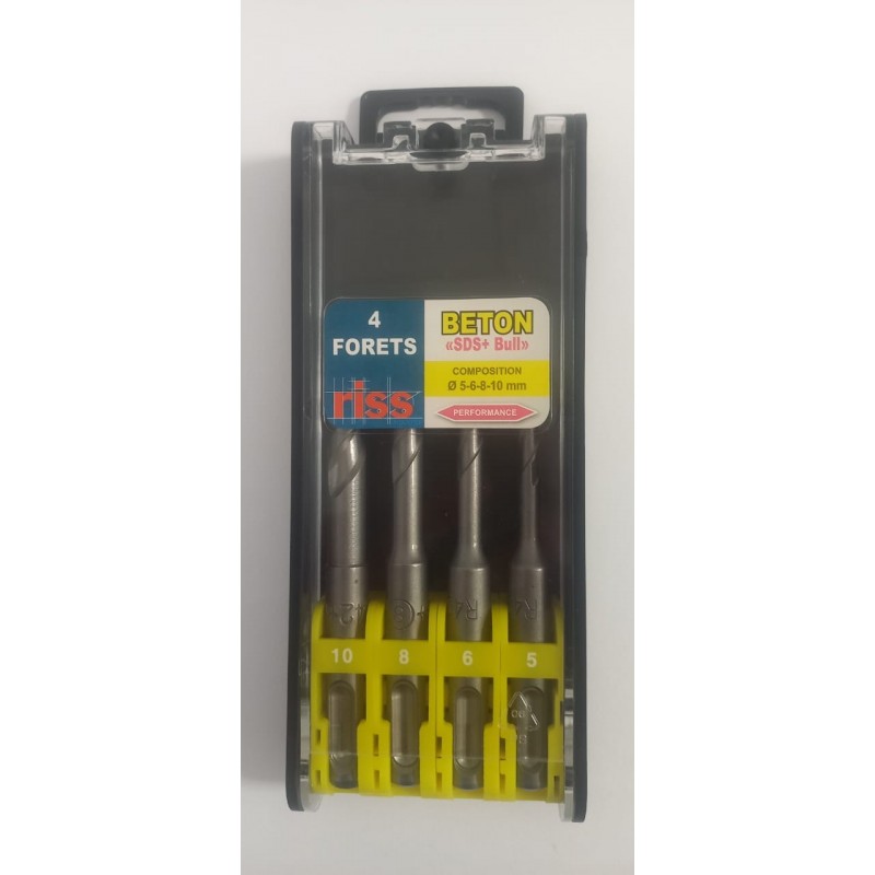 COFFRET 4 FORETS BETON SDS+ Ø 5 A 10 MM