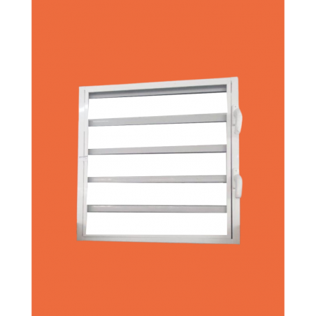 ALUSINAN JALOUSIE 1000X1000MM BLANC X2 POIGNEES