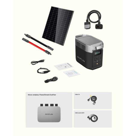 KIT 2 PANNEAUX SOLAIRES AUTOCONSO 2X410W 820W