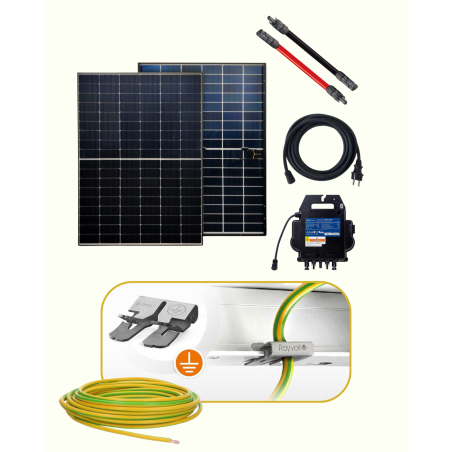 KIT 2 PANNEAUX SOLAIRES AUTOCONSO 2X450W 900W