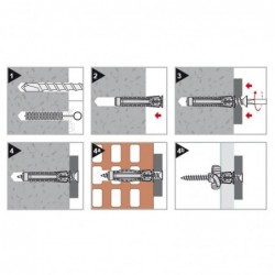 CHEVILLE NYLON X1EVO Ø8 X 40MM X 100 PCS